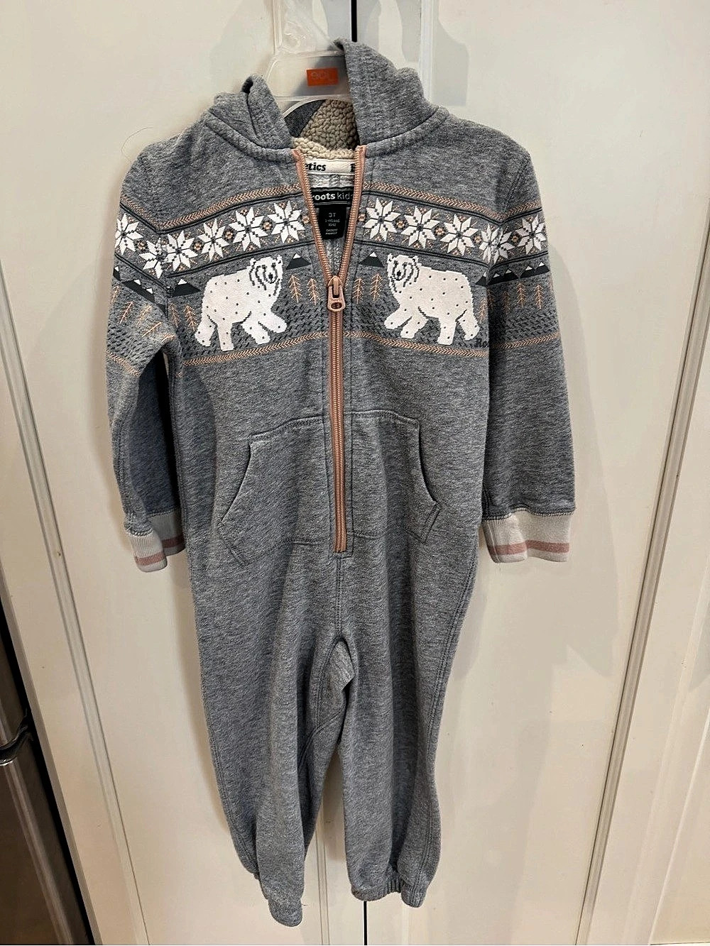 Roots 3t Kids Moose Fair Isle Footie Fair Isle polar bear romper